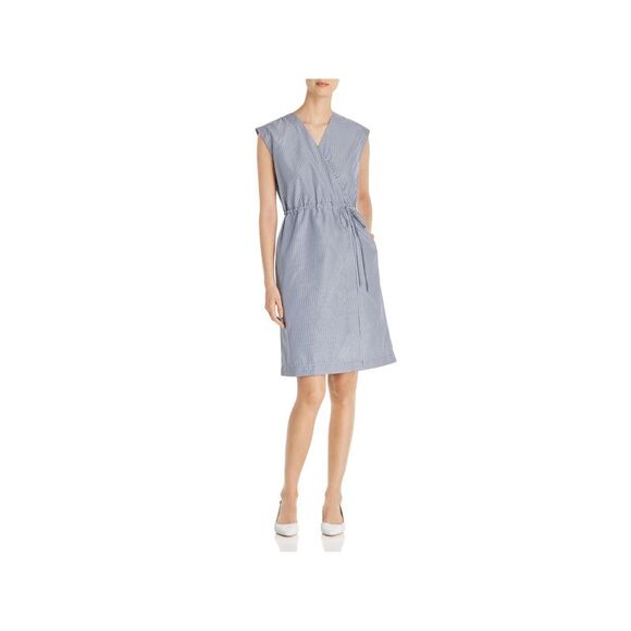 LE GALI Dresses & Skirts - LE GALI Womens Navy Striped Cap Sleeve Above The Knee Sheath Dress Size: S